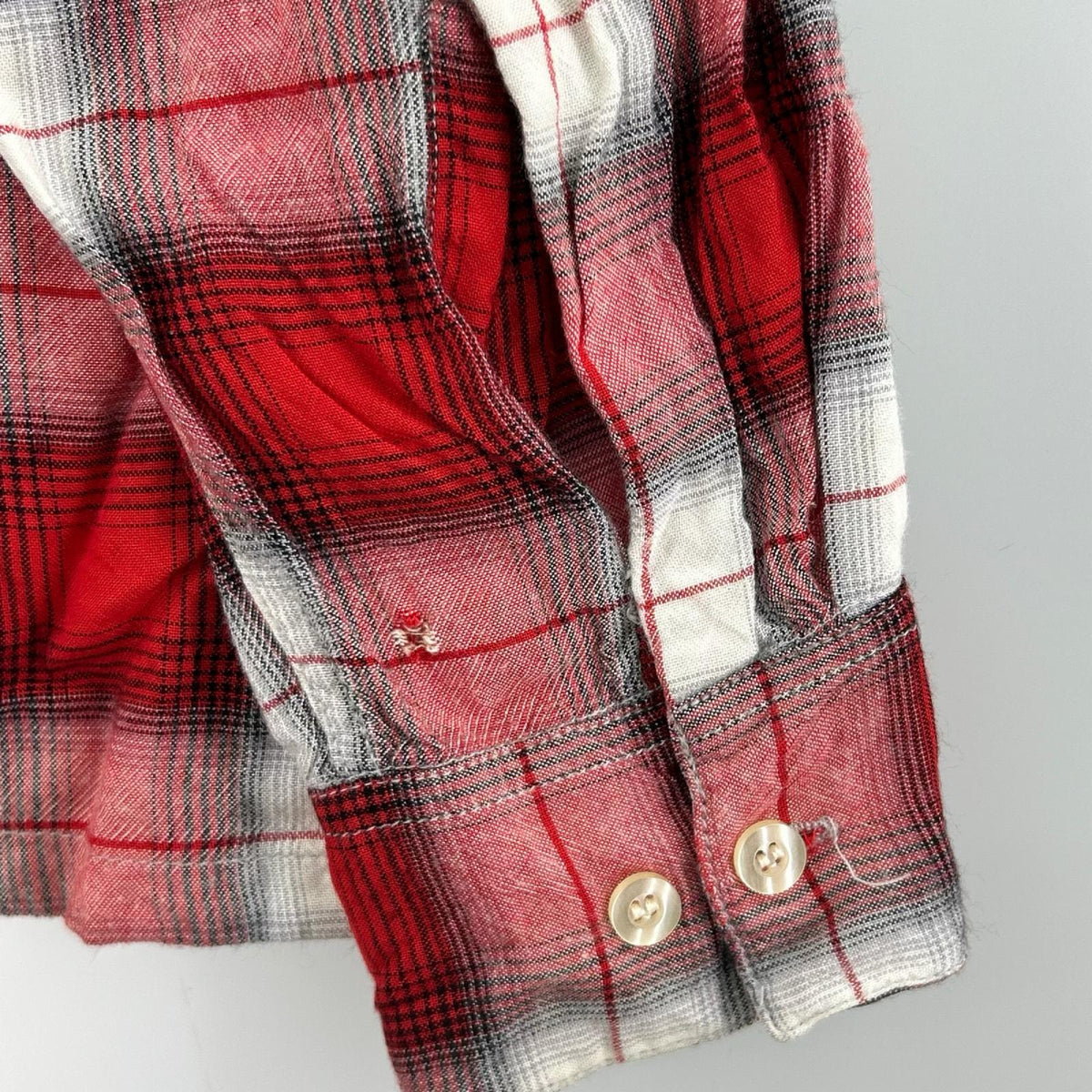 長袖シャツ 50~60s 船タグ レーヨンチェック RED レッド