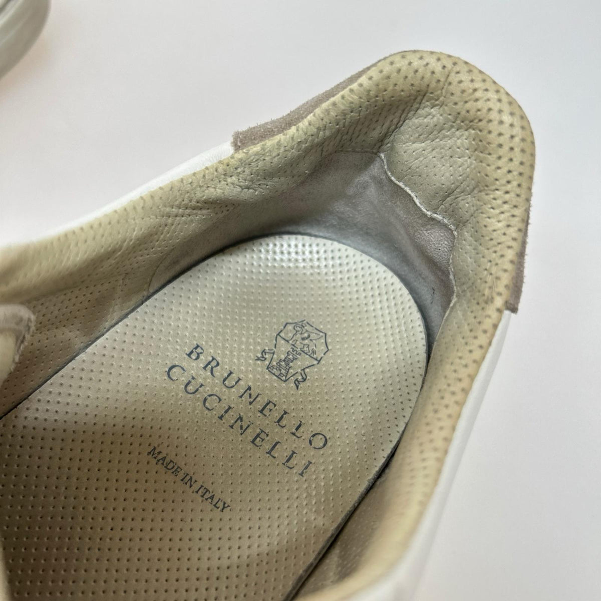 スニーカー leather sneaker 43 ホワイト