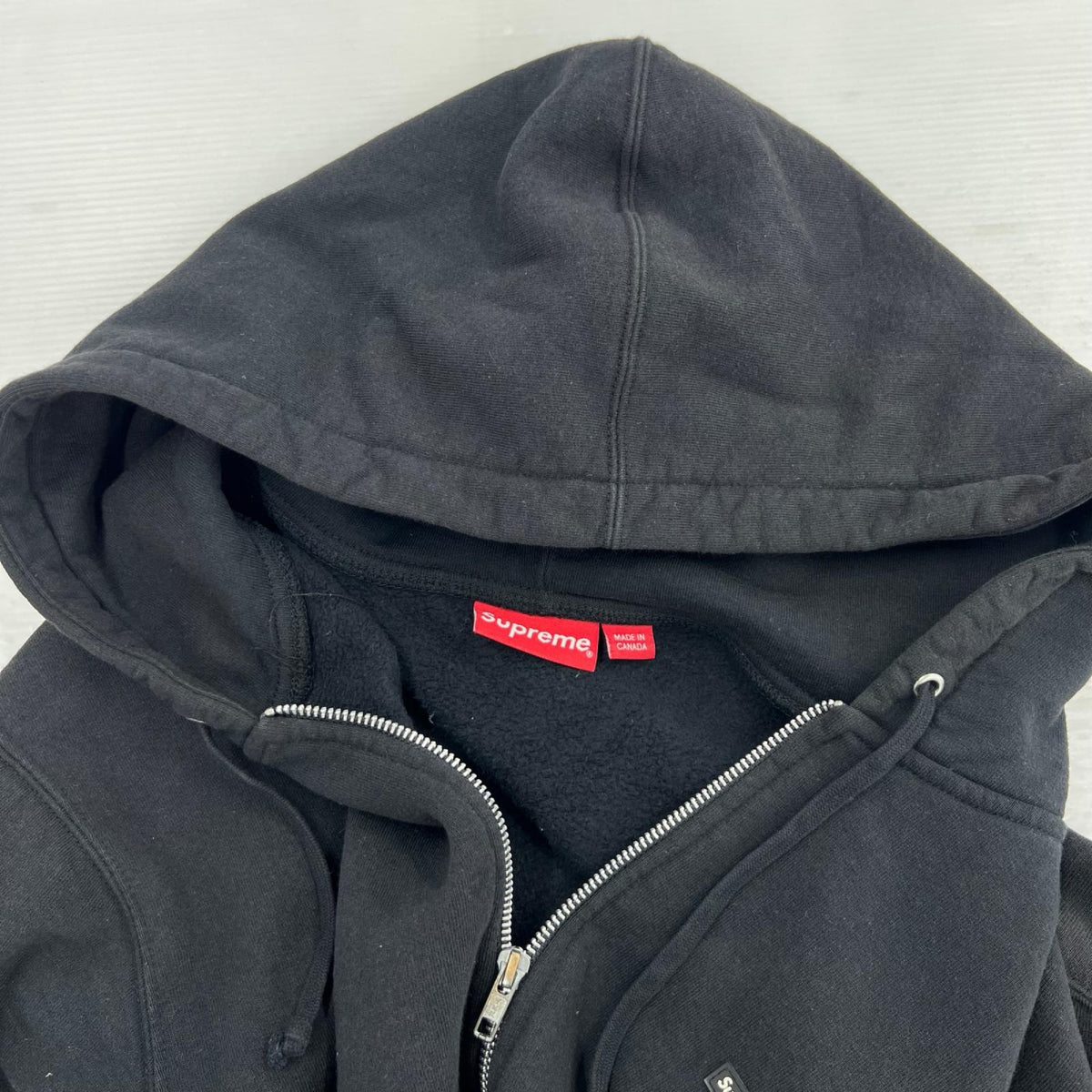 パーカー Small Box Zip Up Hooded Sweatshirt 黒 L ブラック