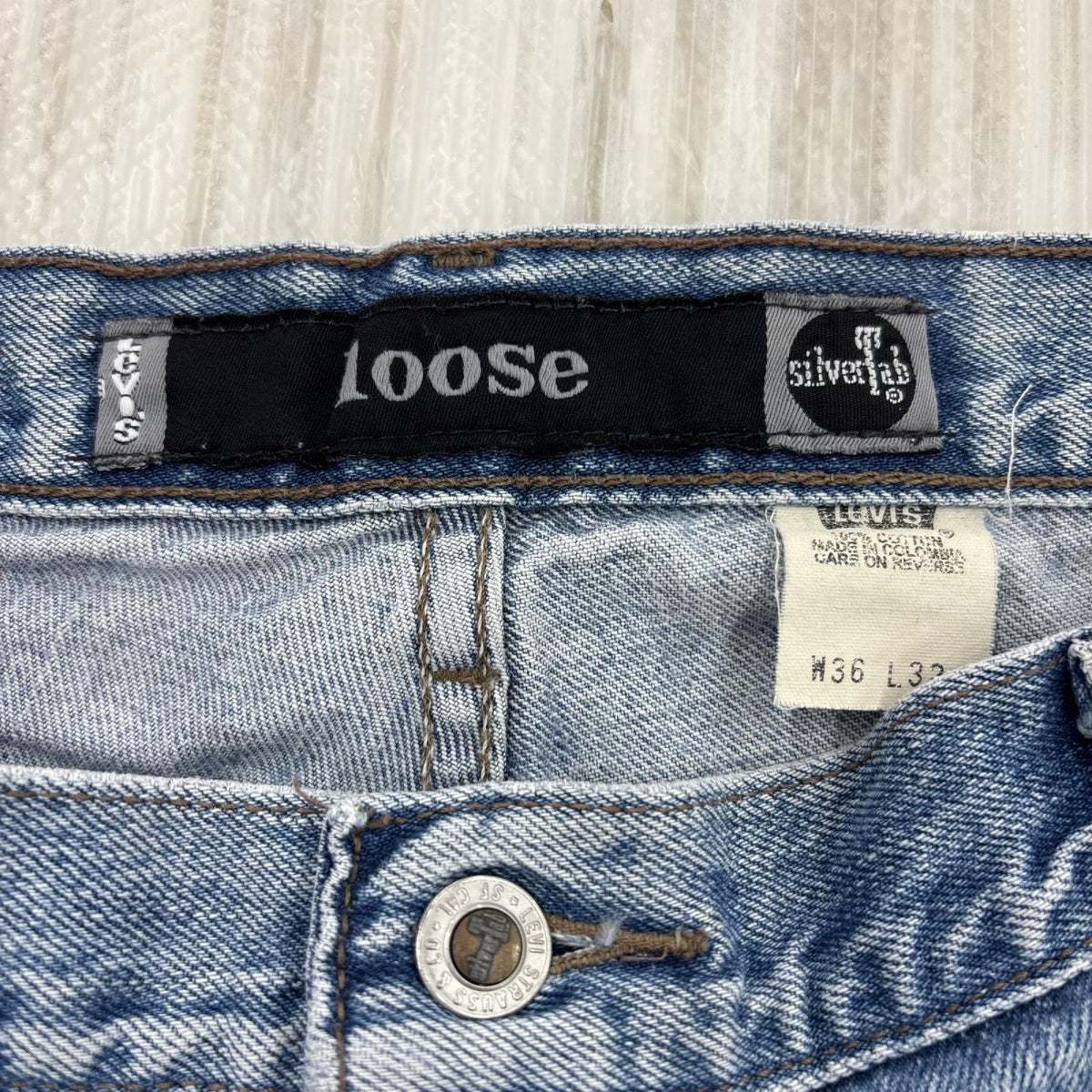 デニムパンツ SILVER TAB/LOOSE/水色系 36 ブルー