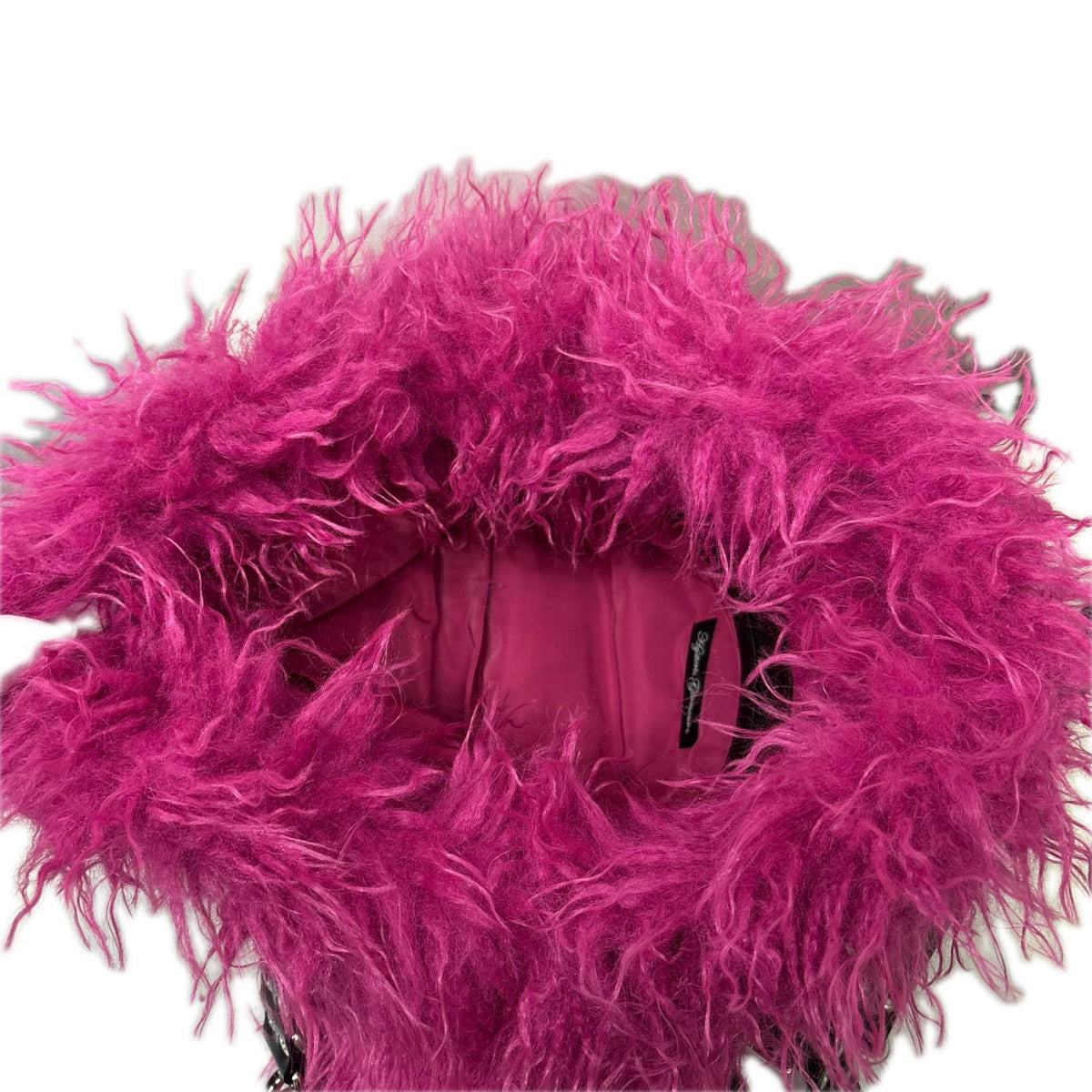 ショルダーバッグ スタッズベルト ファーバッグPINK ピンク