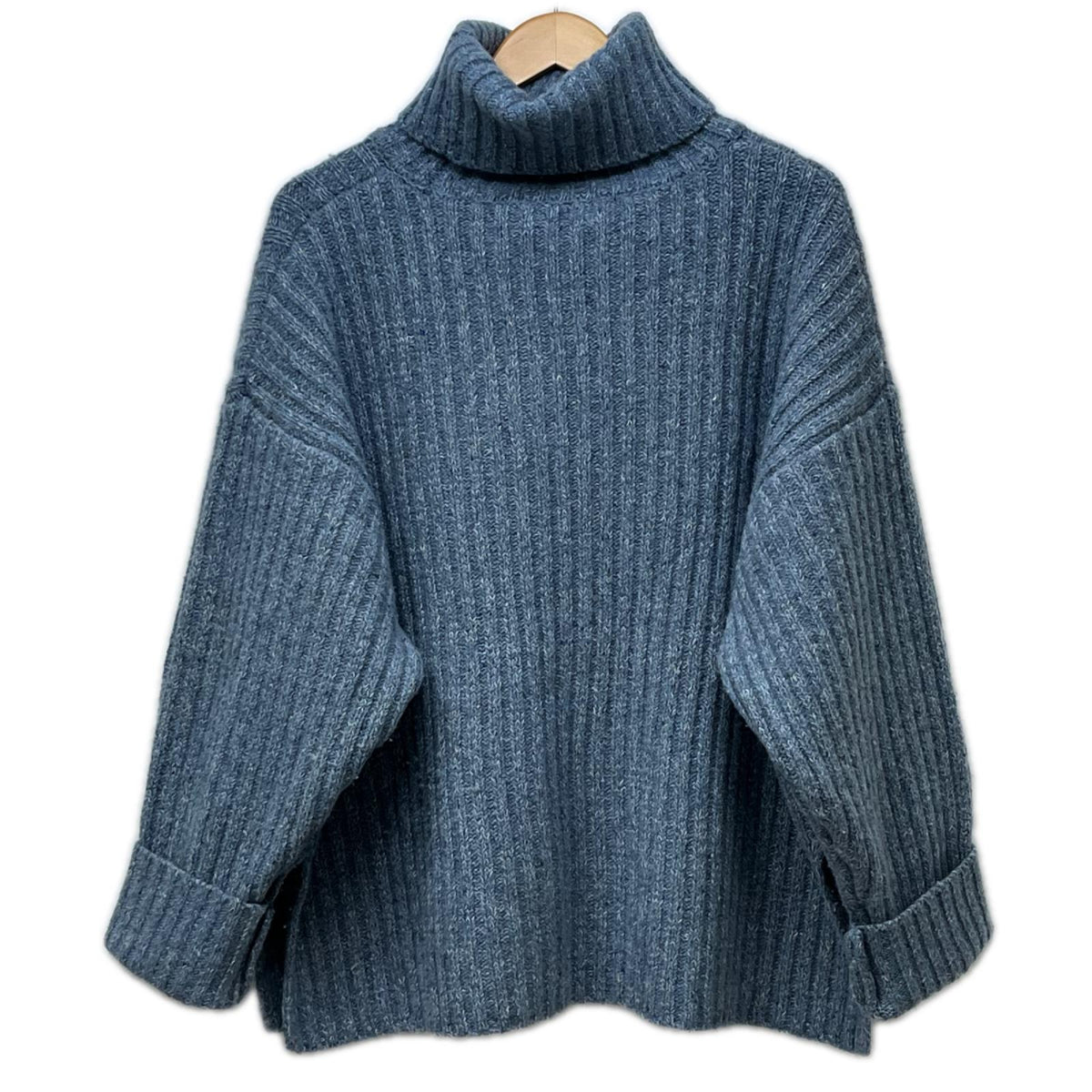 ニット CLANE 23AW/MIXYARN WIDE RIB TURTLE KNIT TOPS 1 1