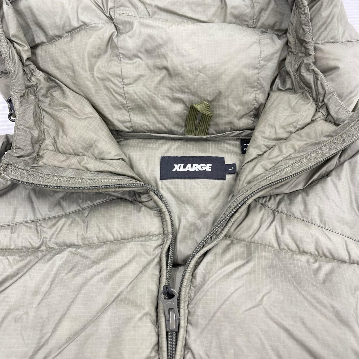 ダウンジャケット RIPSTOP DOWN JACKET カーキ L L カーキ