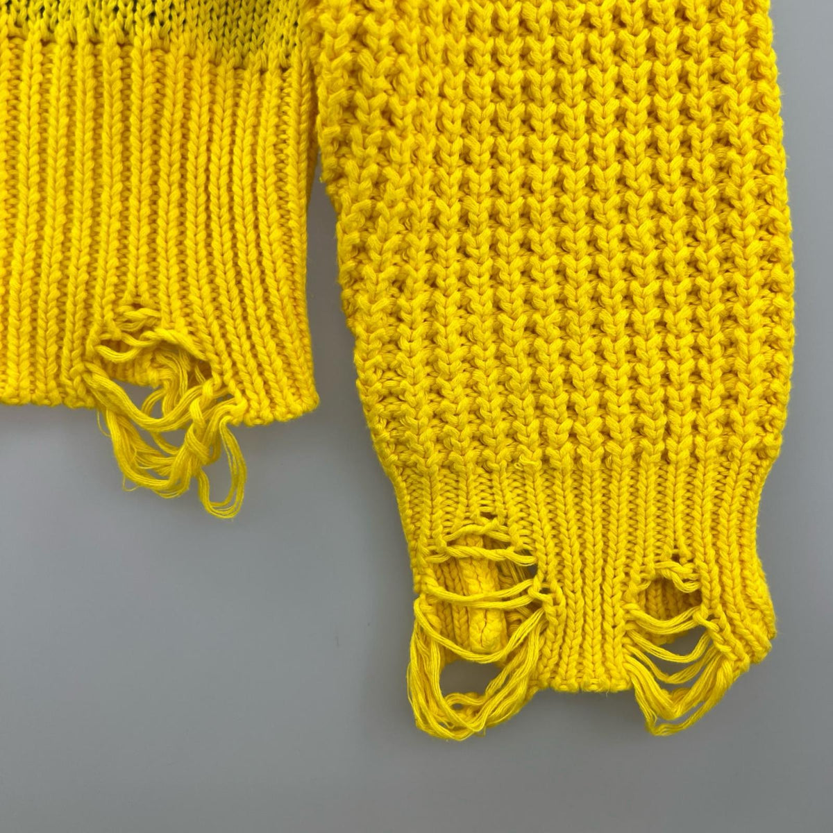 ニット CVTVLIST 22AW CRASH KNIT 2201010202 黄 (F) フリー イエロー