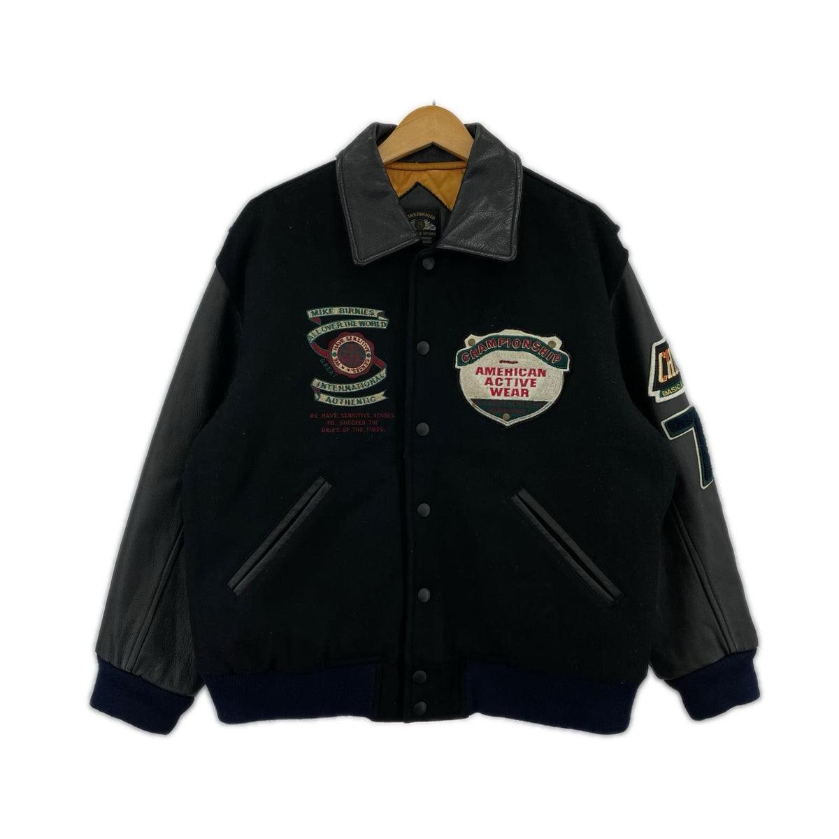 ジャケット MIKEBIRNIES スタジャン L ブラック