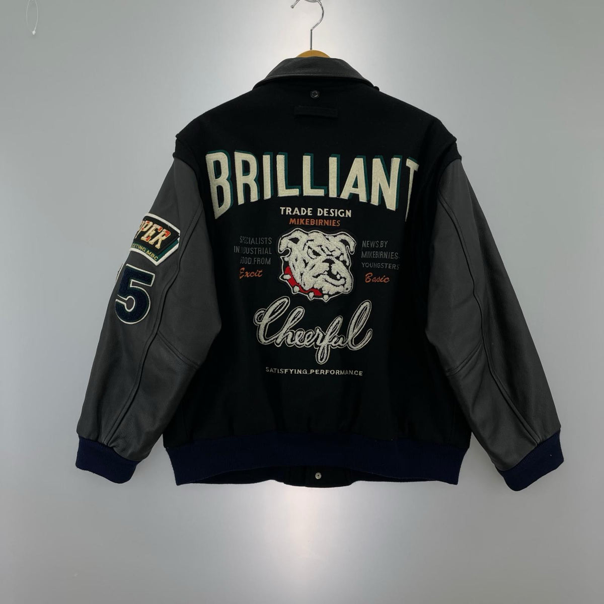 ジャケット MIKEBIRNIES スタジャン L ブラック