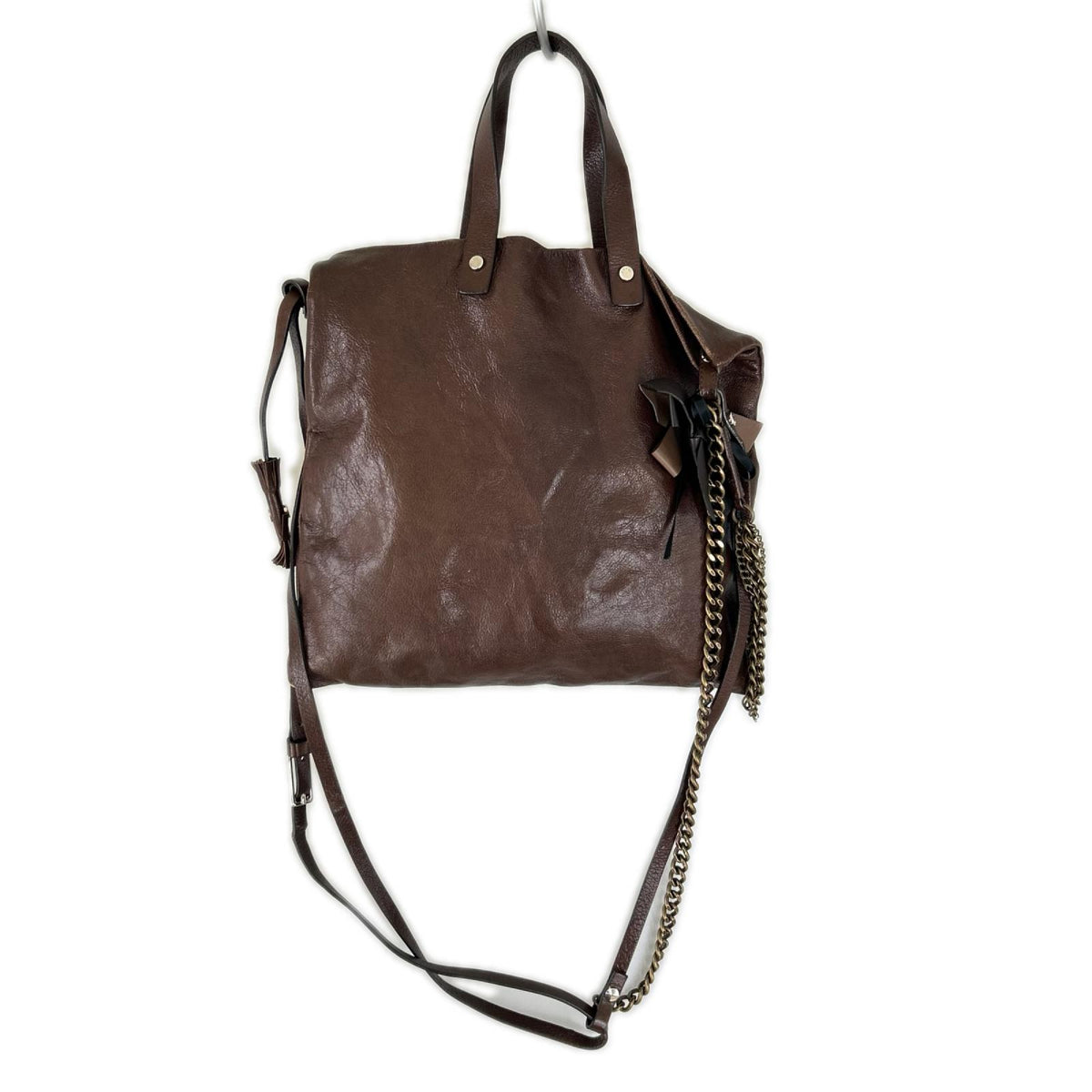 ハンドバッグ 2WAY BAG レザー ブラウン ブラウン
