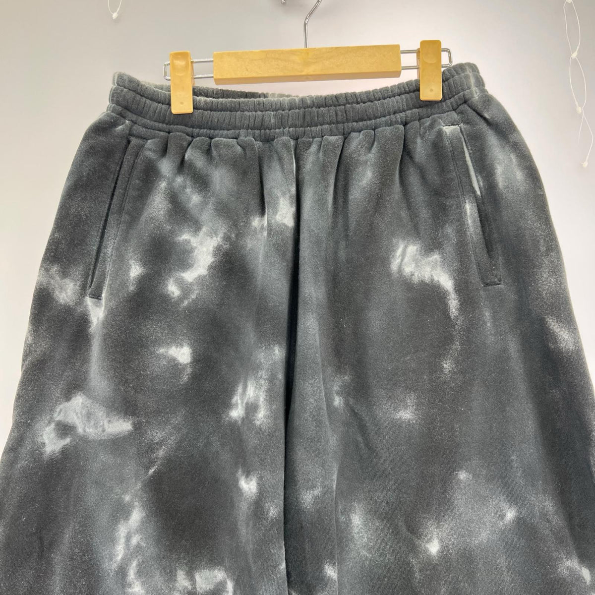 パンツ ensou. Tie-dye Wide Sweatpants ワイドスウェットパンツ L L ブラック