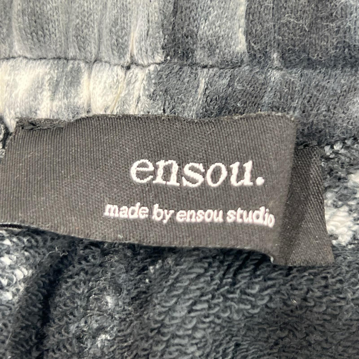 パンツ ensou. Tie-dye Wide Sweatpants ワイドスウェットパンツ L L ブラック