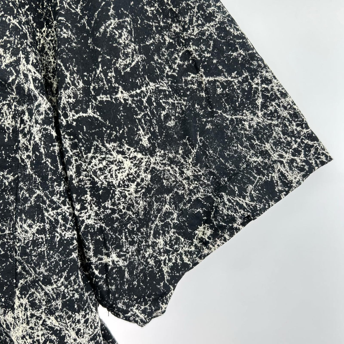 半袖シャツ 開襟シャツ 総柄 黒 5