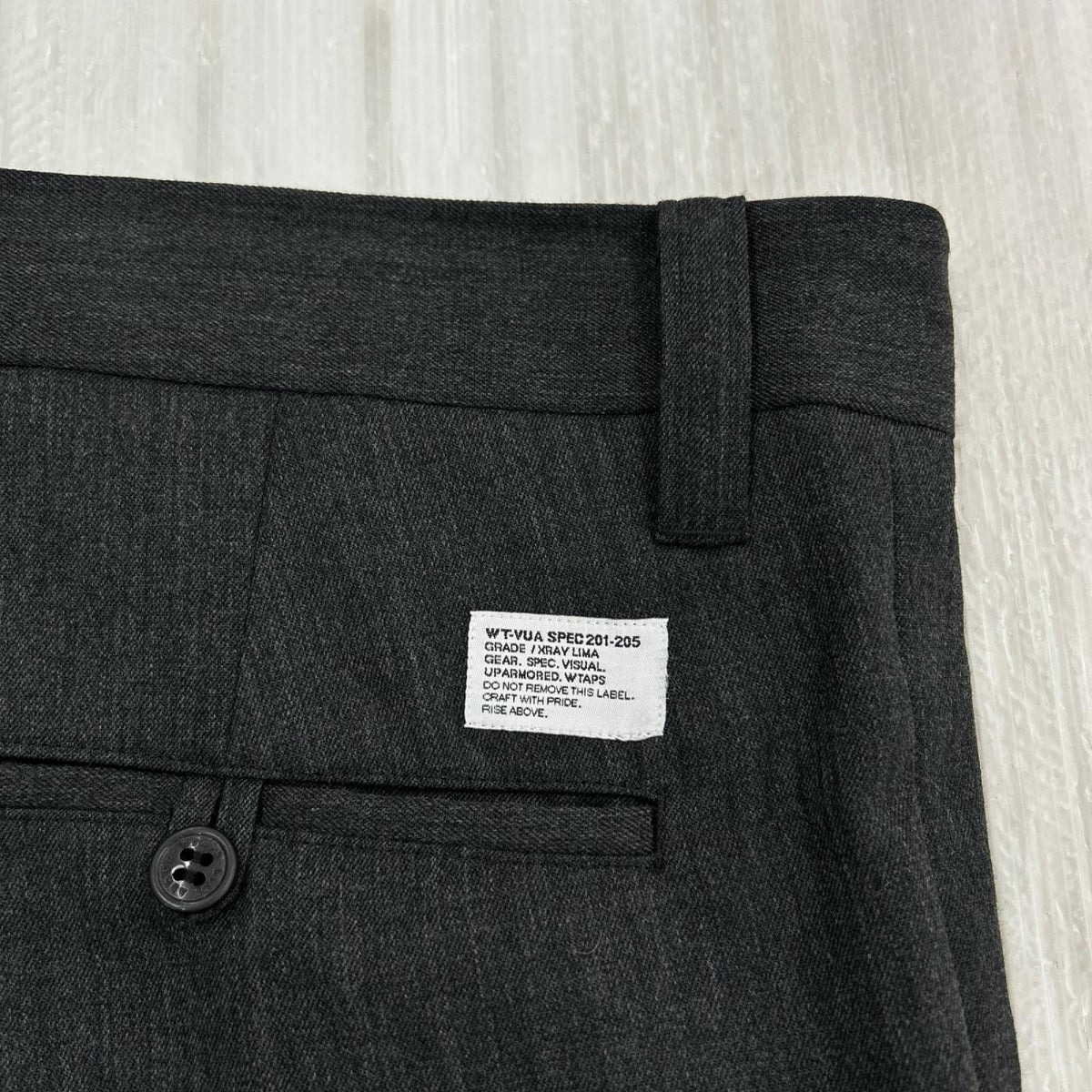 パンツ 10AW ウールギャバジントラウザー GRY XL グレー
