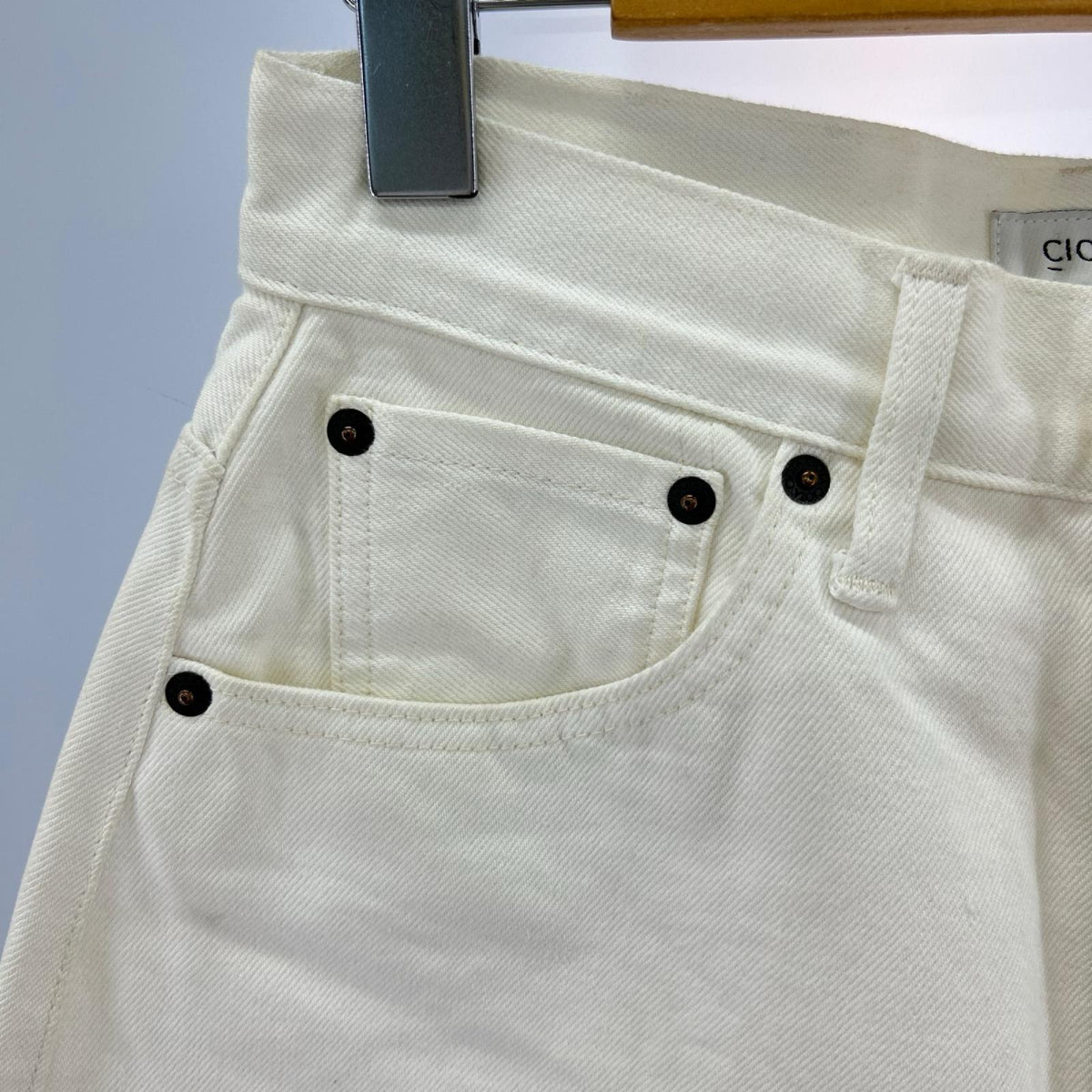 デニムパンツ CIOTA コットンワイドデニムパンツ PTL-28WA 白 28 ホワイト