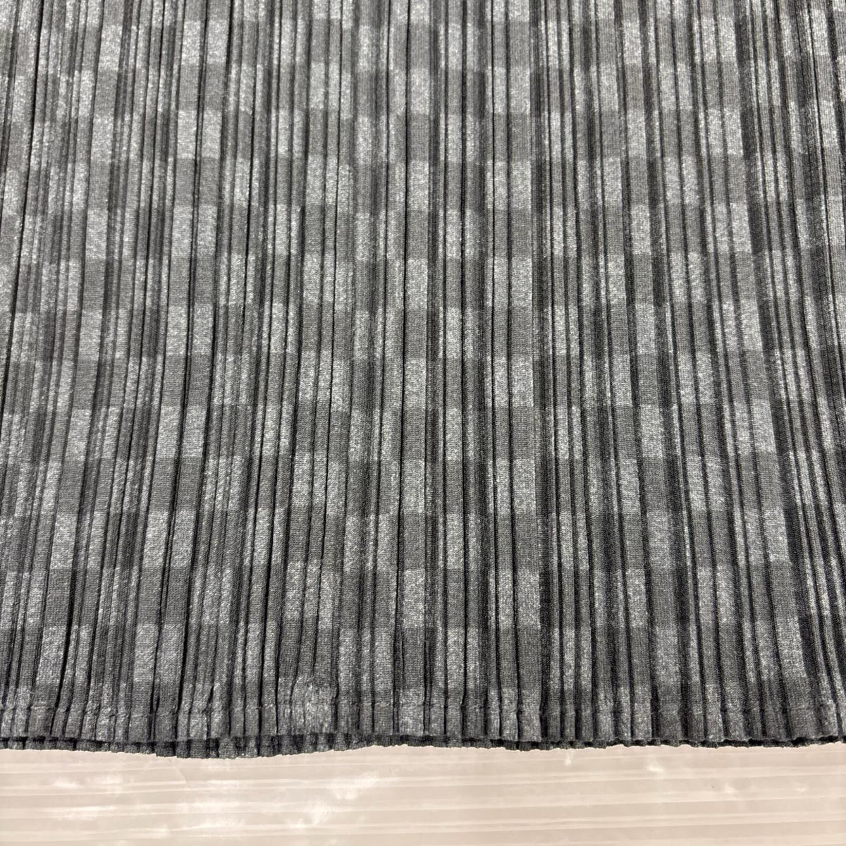 長袖Tシャツ 市松模様 ボトルネック Size4 BLK 4 ブラック