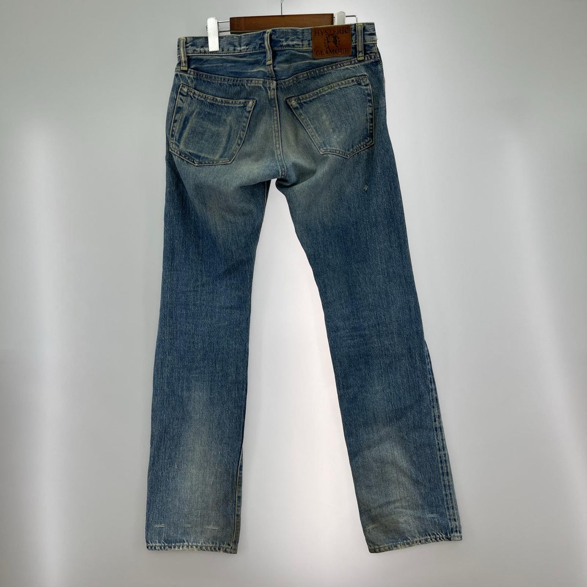 デニムパンツ スタッズダメージデニム(W28) 28 ブルー