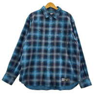 長袖シャツ CORDUROY CHECK SHIRT LS 252TSNH-SHM07 L ブルー