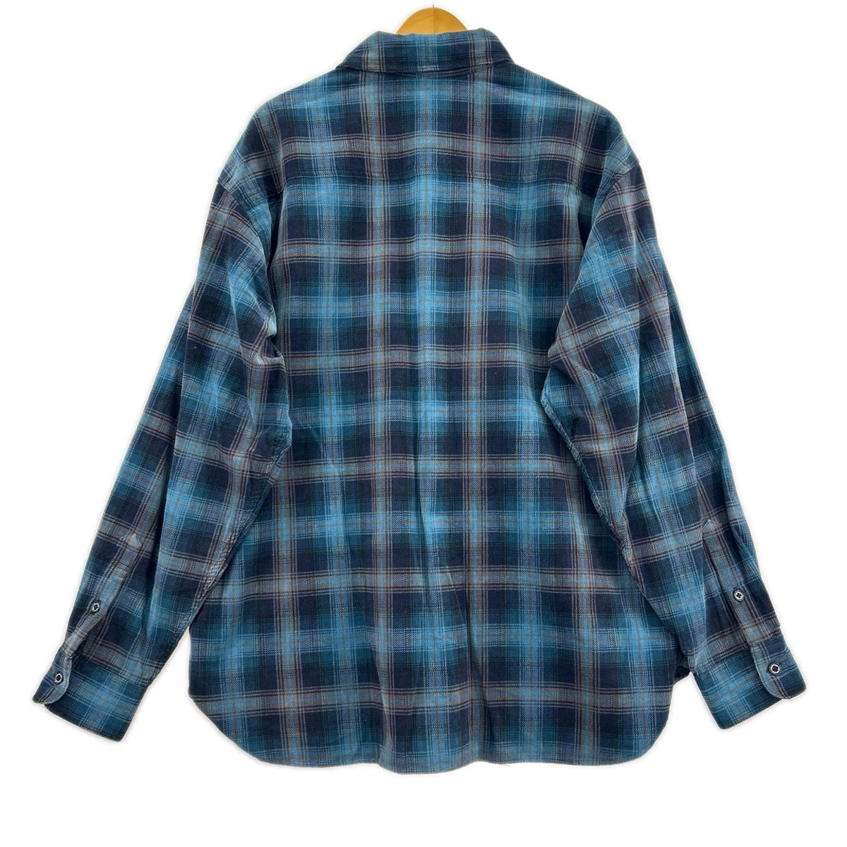 長袖シャツ CORDUROY CHECK SHIRT LS 252TSNH-SHM07 L ブルー
