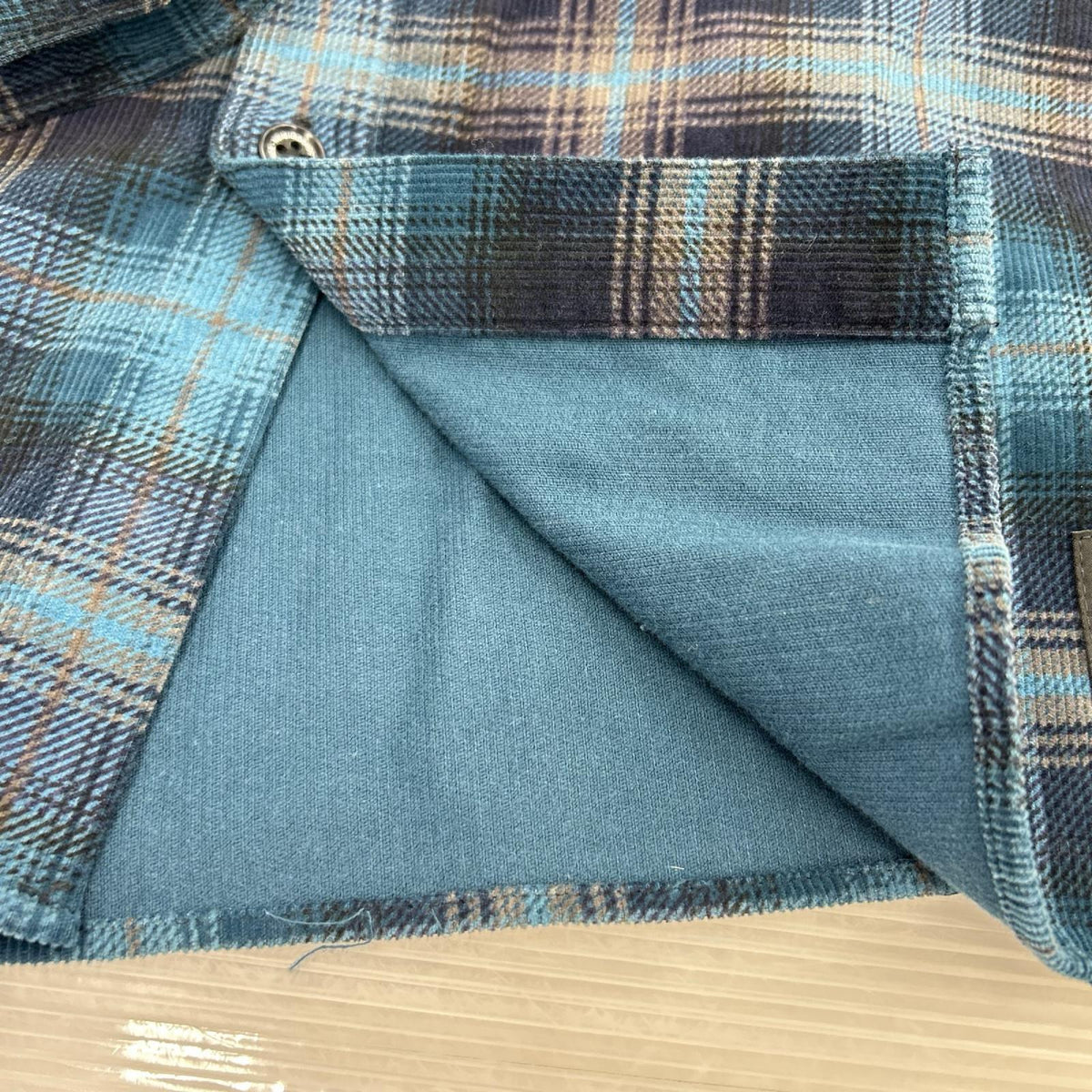 長袖シャツ CORDUROY CHECK SHIRT LS 252TSNH-SHM07 L ブルー