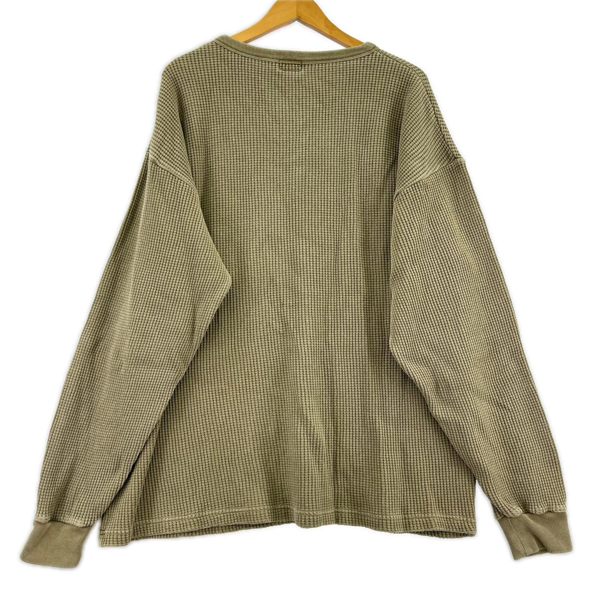 長袖Tシャツ ヘンリーネックサーマル ベージュ (XL) ベージュ
