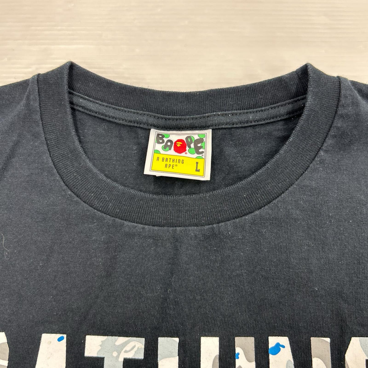 半袖Tシャツ カレッジロゴ Tee L ブラック