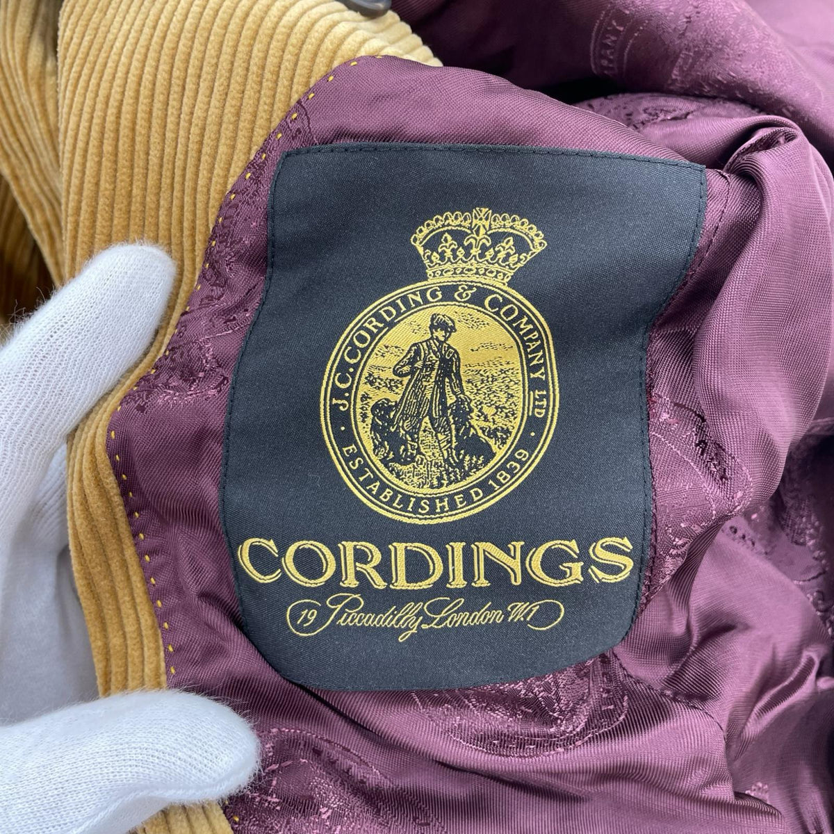 テーラードジャケット CORDINGS コーデュロイ 茶 ブラウン
