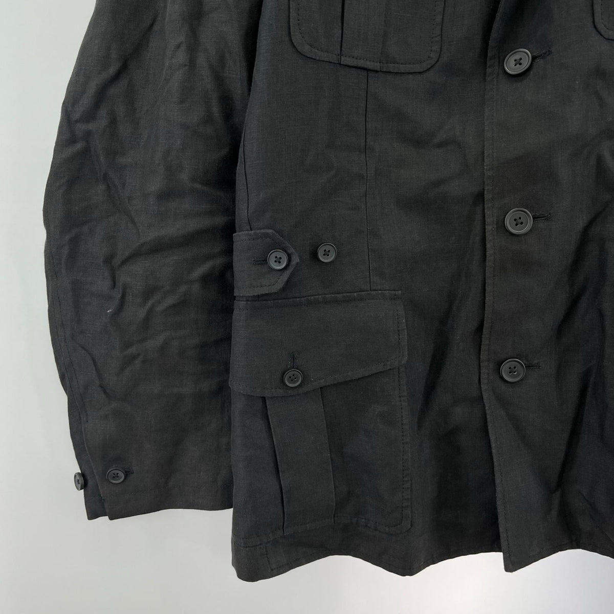 ジャケット CORDINGS/LINEN SAFARI JACKE (38R) ブラック