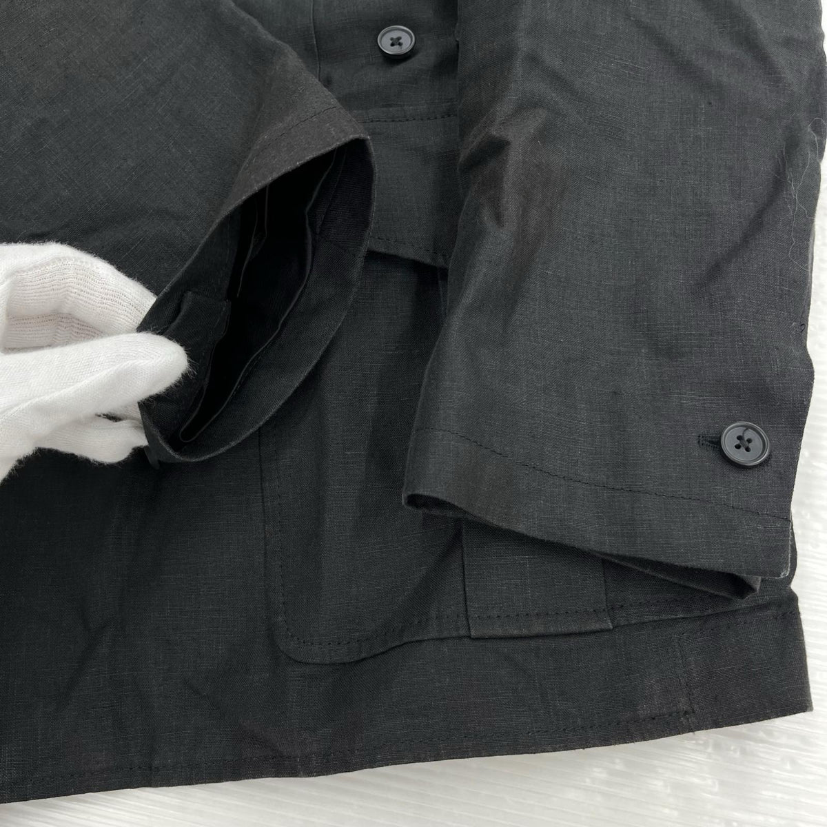 ジャケット CORDINGS/LINEN SAFARI JACKE (38R) ブラック