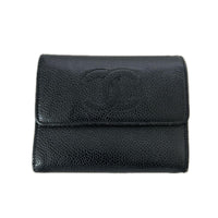 CHANEL/キャビアスキン/ココマーク/コンパクトウォレット