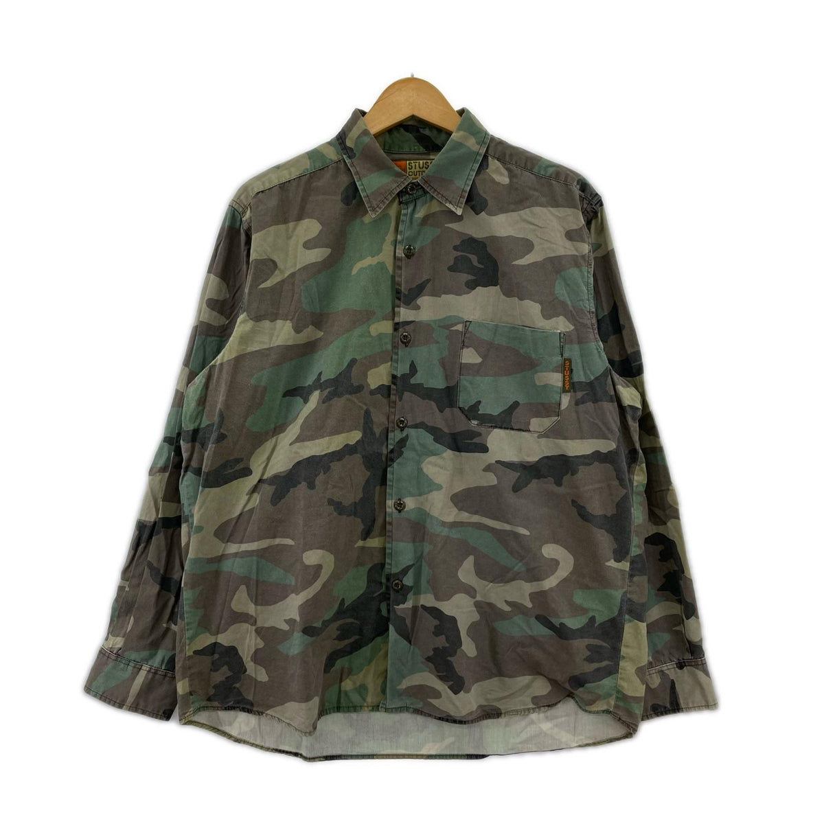 長袖シャツ 90s OLD STUSSY OUTDOOR 長袖迷彩シャツ-M M