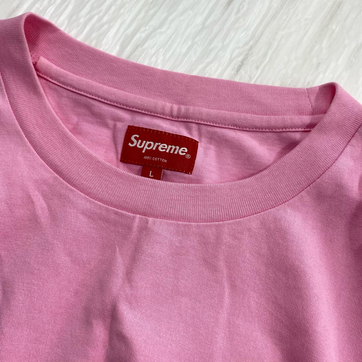 長袖Tシャツ SMALL BOX LOGO LONG SLEEVE PINK (L) L ピンク