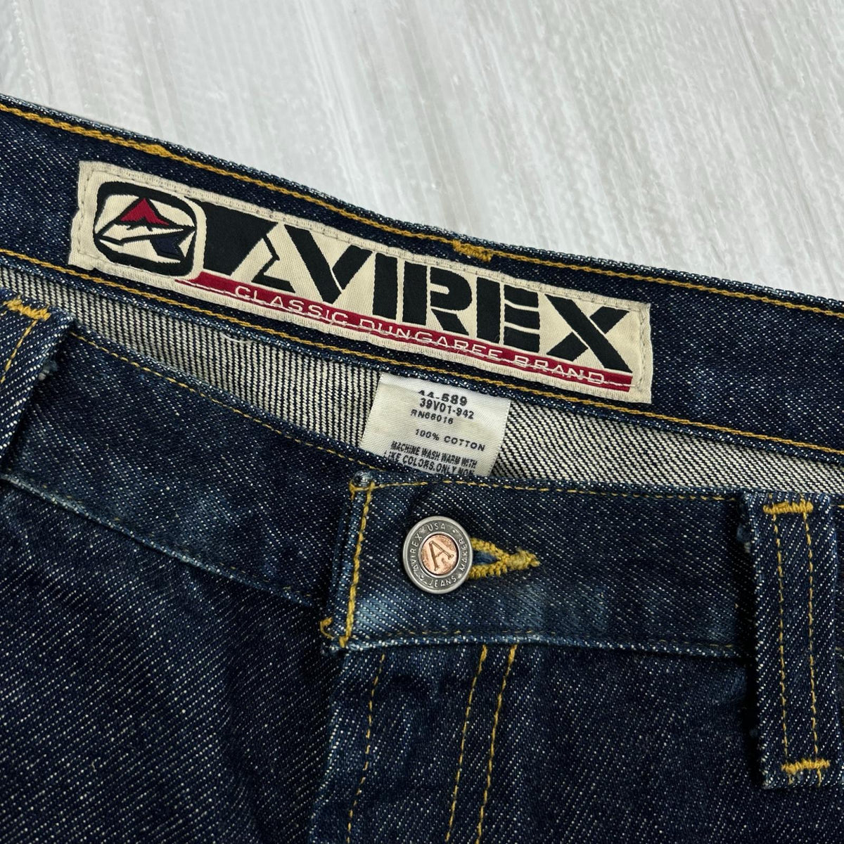 デニムパンツ 90-00s CLASSIC DUNGAREE BRAND ワイド W36 36 ネイビー