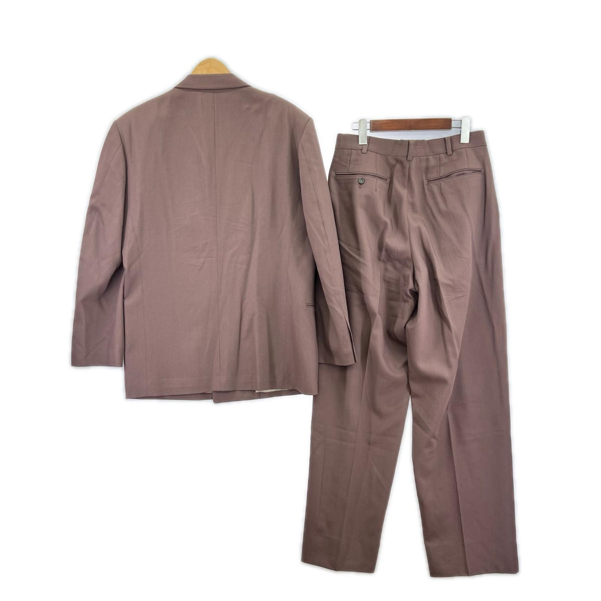 セットアップ AGNAT HOMME ジャケット&ツータック スラックス 茶 L ブラウン