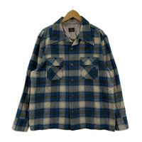 長袖シャツ SNVG Ombre Check Shirt M ブルー