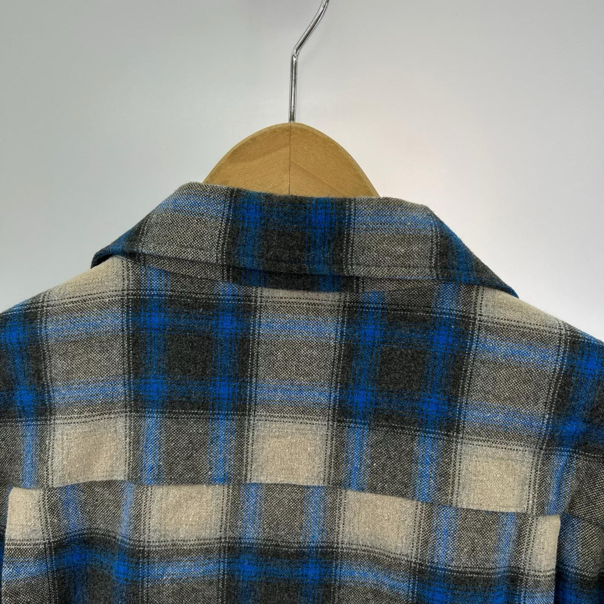 長袖シャツ SNVG Ombre Check Shirt M ブルー