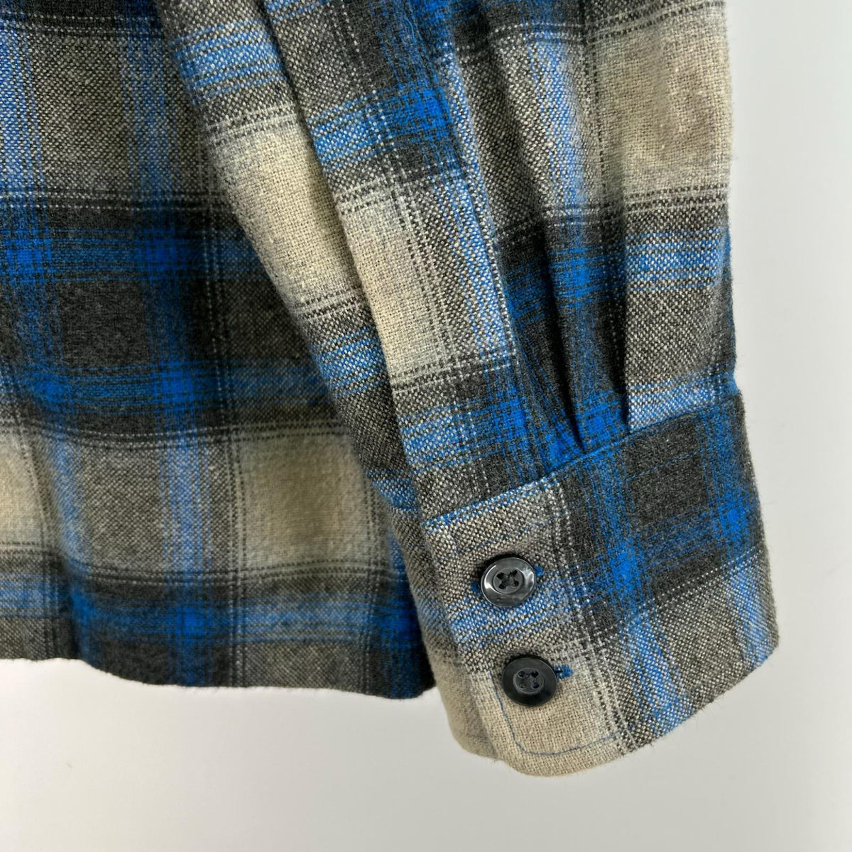 長袖シャツ SNVG Ombre Check Shirt M ブルー