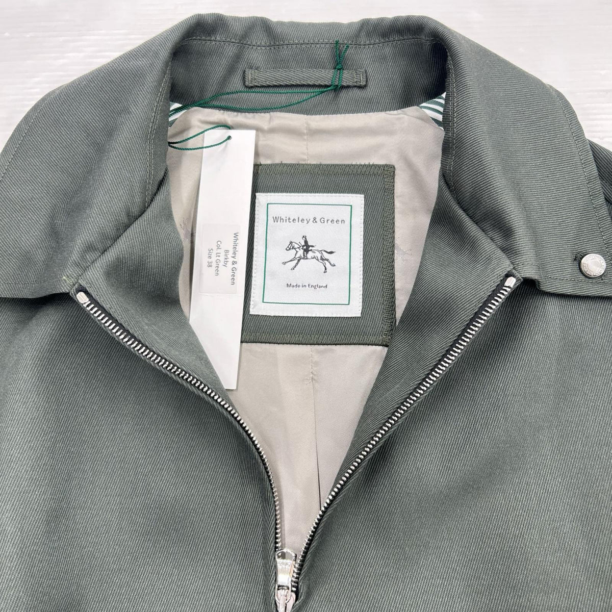 ブルゾン Whiteley&Green BIRKBY ウールキャバリー 緑 (38) 38 グリーン
