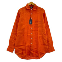長袖シャツ Drake’s Linen Summer Shirt オレンジ (M) M オレンジ