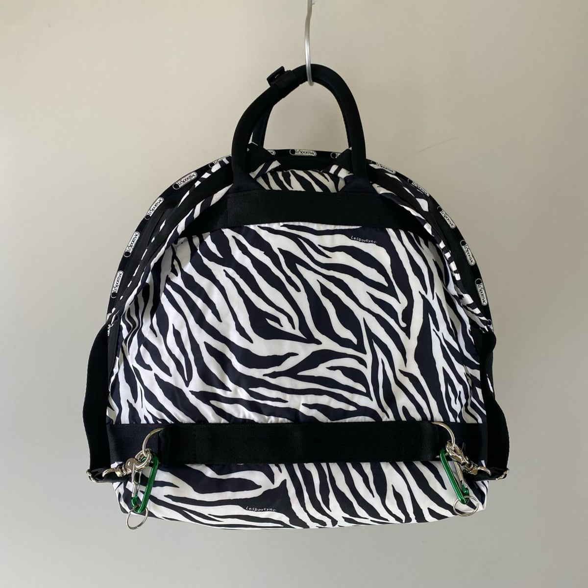 リュック・デイパック LeSportsac 2WAYバッグ ゼブラ柄 ホワイト