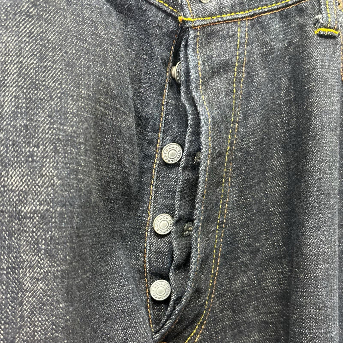 デニムパンツ ビッグ赤タブ刺繍 33 ネイビー