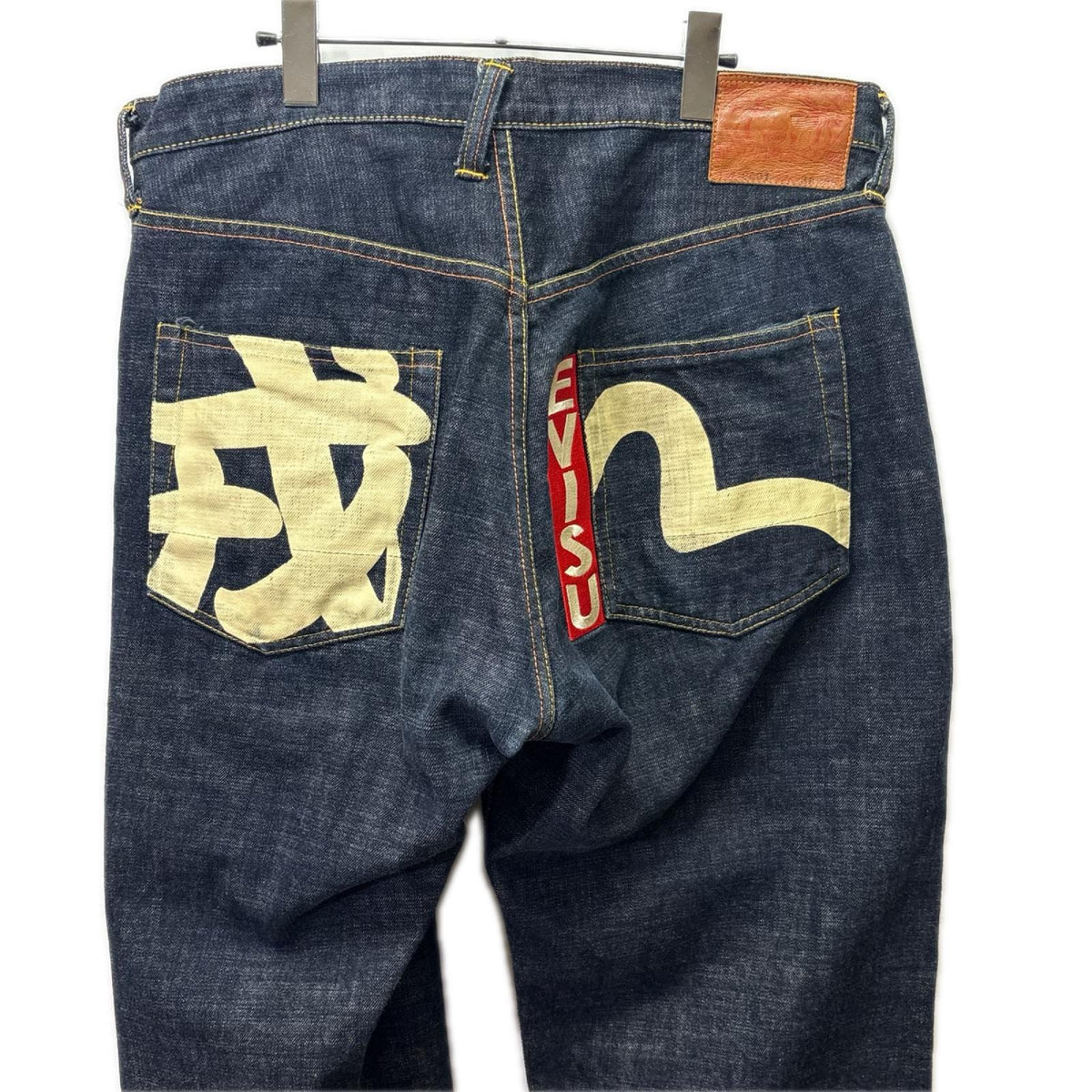 デニムパンツ ビッグ赤タブ刺繍 33 ネイビー