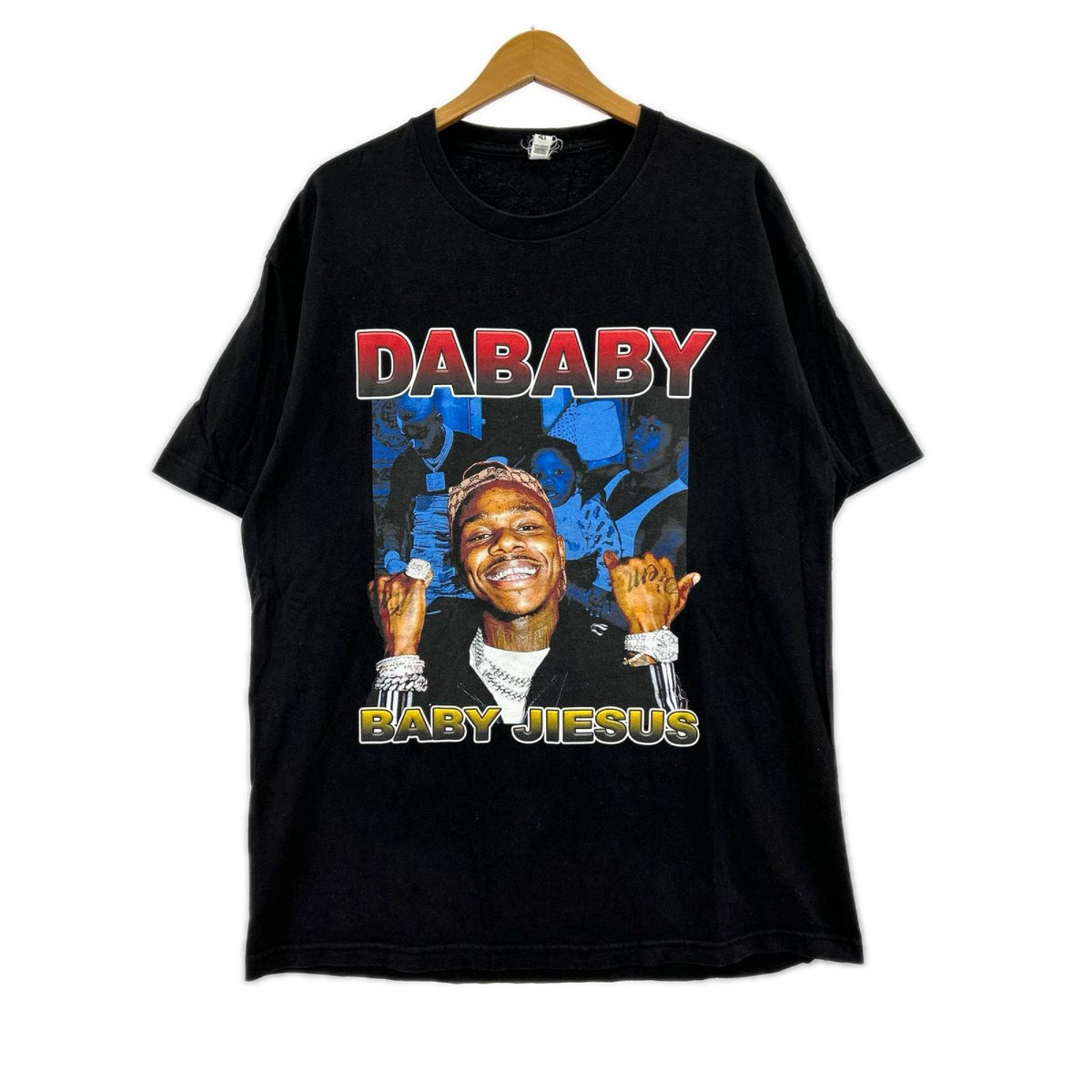 半袖Tシャツ Dababy ラッパーTee 黒 (XL) ブラック