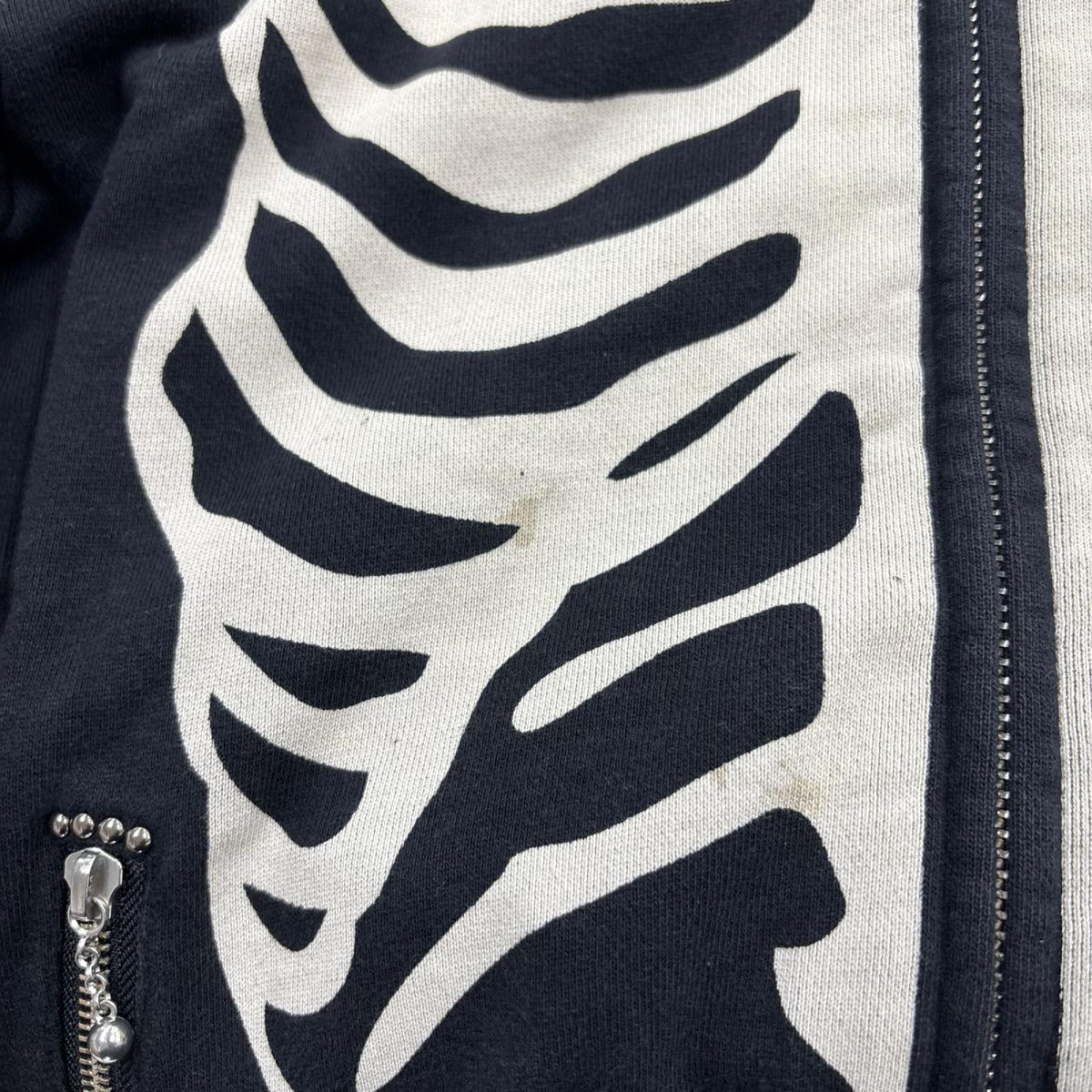 ジャケット VANSON スケルトンコットンジャケット 黒 (XL) ブラック
