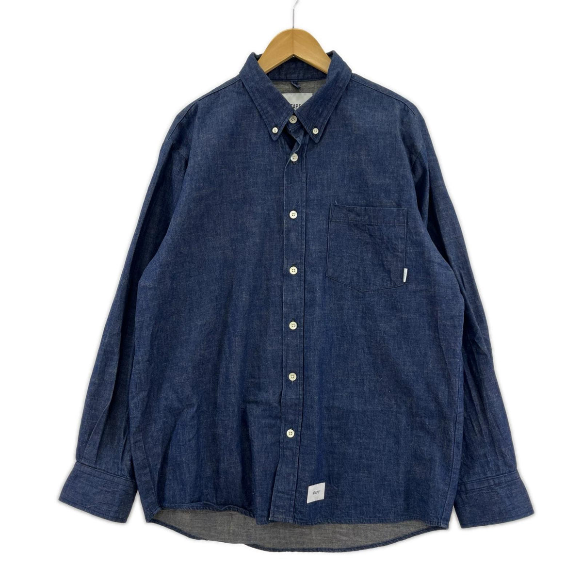 長袖シャツ WTAPS 18SS BD LS SHIRT COTTON DENIM 3 インディゴ 3 ネイビー