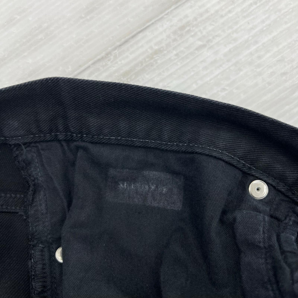 デニムパンツ 16aw クリス期 デストロイ加工 デニムパンツ BLK 30 W33 30 ブラック