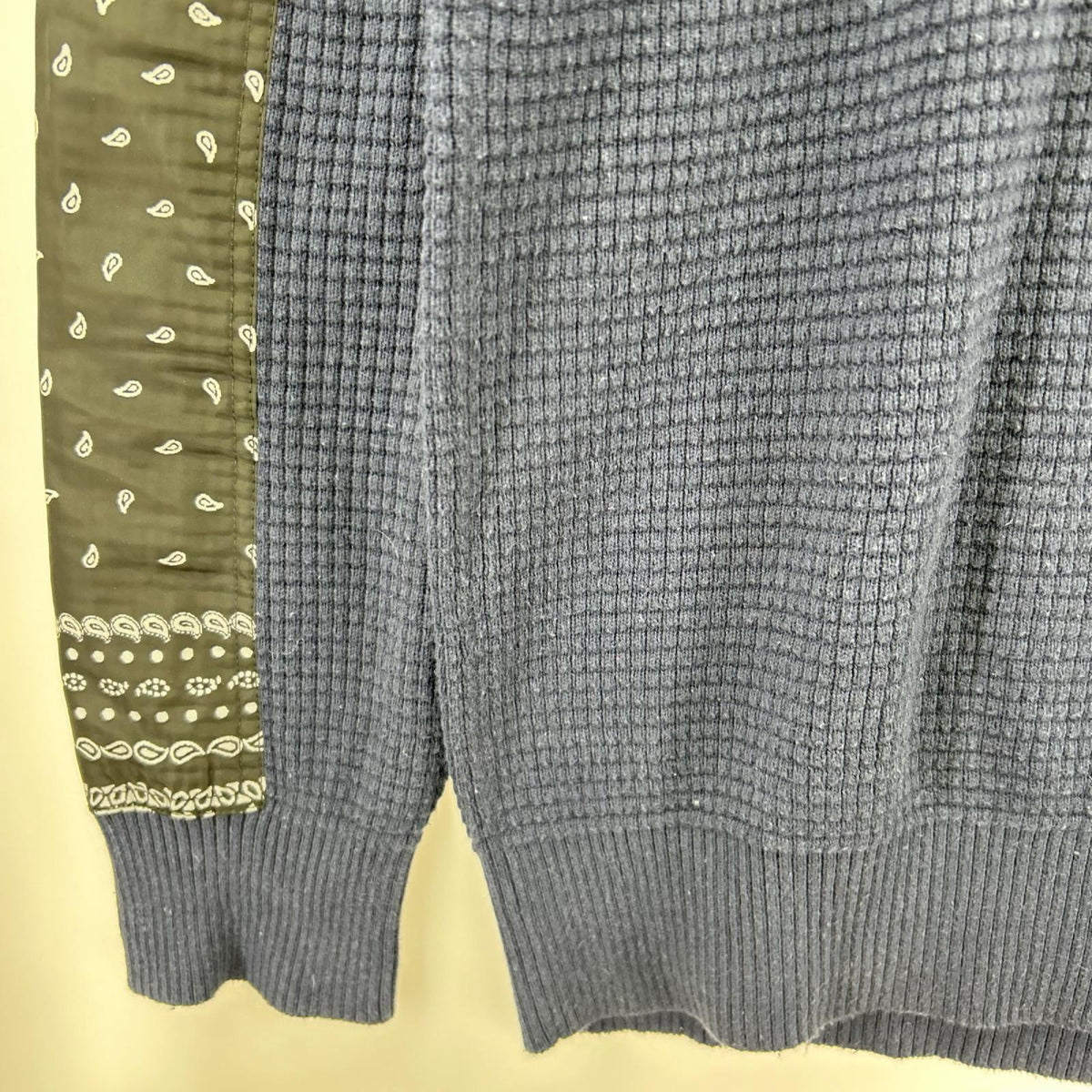 長袖Tシャツ サーマル生地 BLU XL ネイビー
