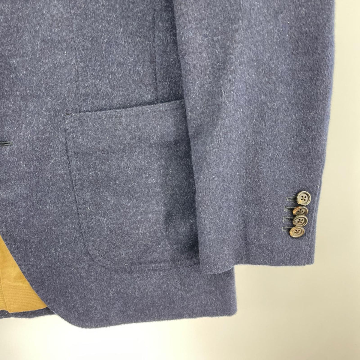 テーラードジャケット LARDINI カシミヤ テーラードジャケット 44 ネイビー