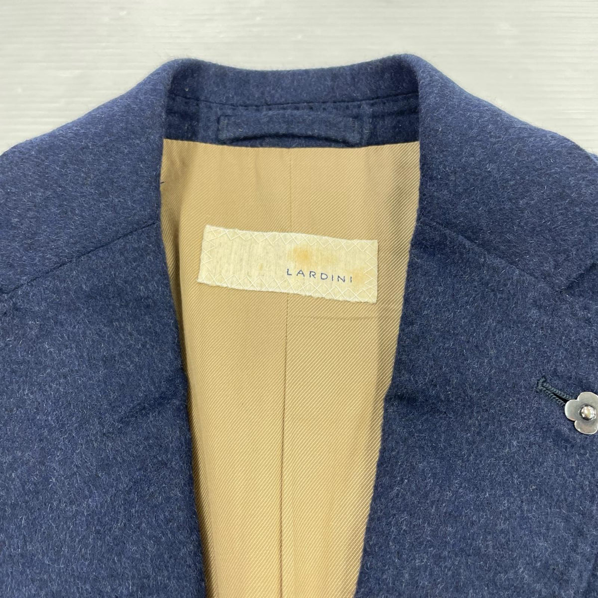 テーラードジャケット LARDINI カシミヤ テーラードジャケット 44 ネイビー