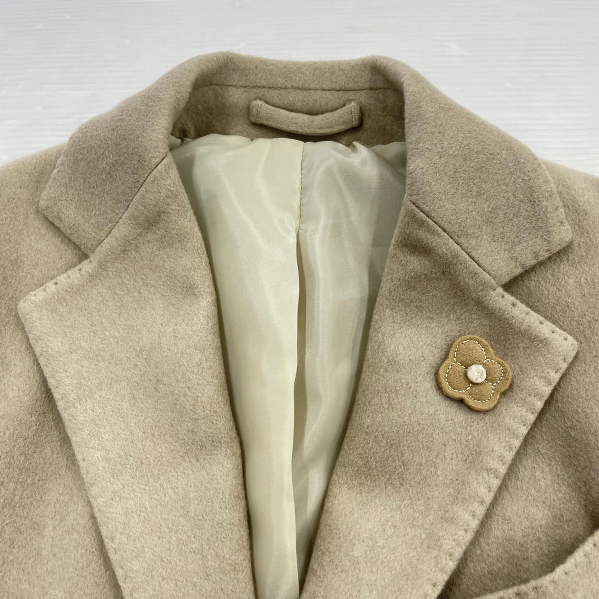その他アウター LARDINI カシミヤ チェスターコート 44 ベージュ