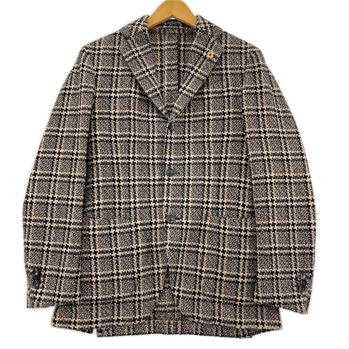 テーラードジャケット LARDINI チェック テーラードジャケット 42