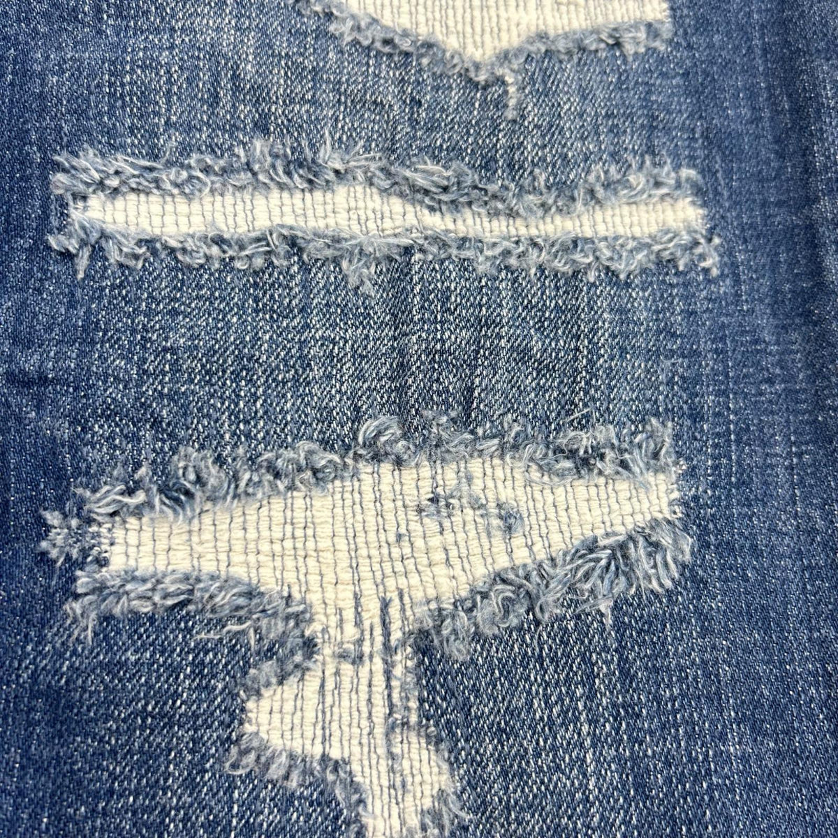 デニムパンツ Damage Skinny Jeans 青 (M) M ブルー