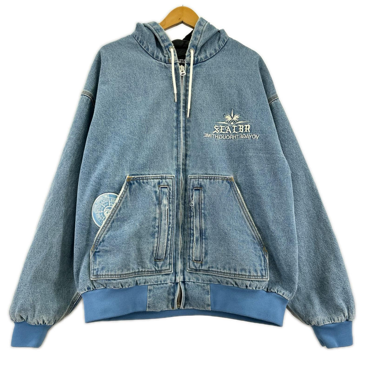 ブルゾン ×LIBERE ジップアップデニムブルゾン ライトブルー (L) L ブルー